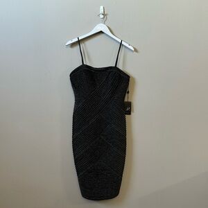 Adrianna Papell Black Mini Dress